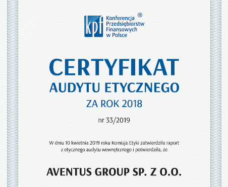 Certyfikat Audytu Etycznego KPF